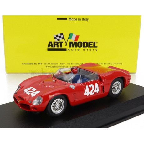 ART MODEL FERRARI 196 SP s/n 0804 N 424 WINNER RALLY TRENTO-BONDONE 1962 L.SCARFIOTTI - RED 1/43