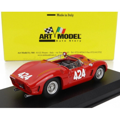 ART MODEL FERRARI 196 SP s/n 0804 N 424 WINNER RALLY TRENTO-BONDONE 1962 L.SCARFIOTTI - RED 1/43