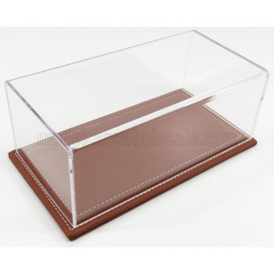 ATLANTIC VETRINA DISPLAY BOX MARANELLO BASE IN PELLE - LEATHER BASE CUOIO - Lungh.LENGHT cm 23 X Largh.WIDTH cm 12 X Alt.HEIGHT
