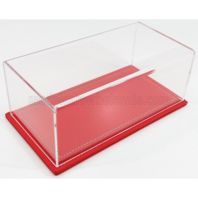 ATLANTIC VETRINA DISPLAY BOX MARANELLO BASE IN PELLE ROSSA - LEATHER BASE RED - Lungh.LENGHT cm 23 X Largh.WIDTH cm 12 X Alt.HEI