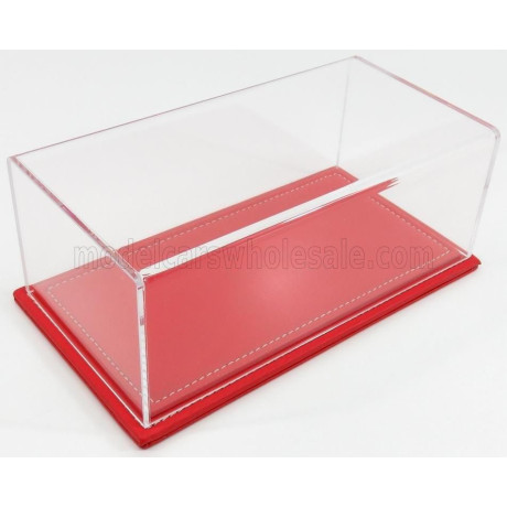 ATLANTIC VETRINA DISPLAY BOX MARANELLO BASE IN PELLE ROSSA - LEATHER BASE RED - Lungh.LENGHT cm 23 X Largh.WIDTH cm 12 X Alt.HEI