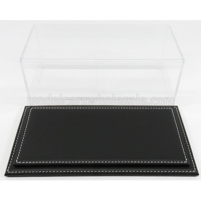 ATLANTIC VETRINA DISPLAY BOX MARANELLO BASE IN PELLE NERA - LEATHER BASE BLACK - Lungh.LENGHT cm 23 X Largh.WIDTH cm 12 X Alt.HE