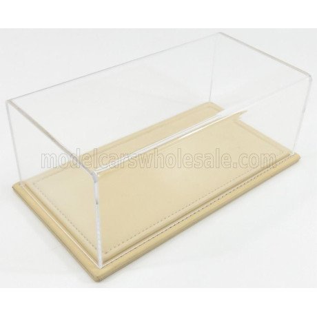 ATLANTIC VETRINA DISPLAY BOX MARANELLO BASE IN PELLE - LEATHER BASE BEIGE - Lungh.LENGHT cm 23 X Largh.WIDTH cm 12 X Alt.HEIGHT