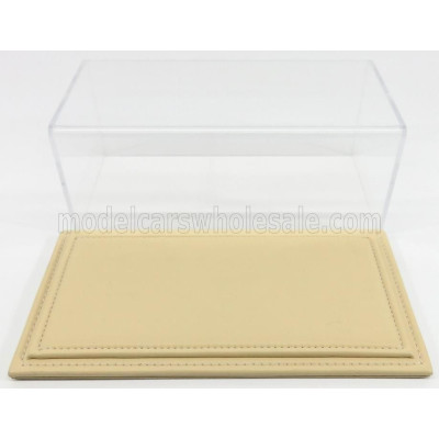 ATLANTIC VETRINA DISPLAY BOX MARANELLO BASE IN PELLE - LEATHER BASE BEIGE - Lungh.LENGHT cm 23 X Largh.WIDTH cm 12 X Alt.HEIGHT