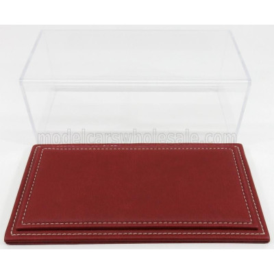 ATLANTIC VETRINA DISPLAY BOX MARANELLO BASE IN PELLE - LEATHER BASE BORDEAUX - Lungh.LENGHT cm 23 X Largh.WIDTH cm 12 X Alt.HEIG