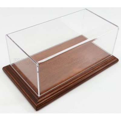 ATLANTIC VETRINA DISPLAY BOX AICHI BASE IN LEGNO - WOOD MAHOGANY BASE - Lungh.LENGHT cm 23 X Largh.WIDTH cm 12 X Alt.HEIGHT cm 8
