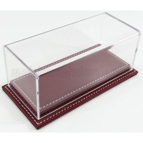 ATLANTIC VETRINA DISPLAY BOX MOLHOUSE BASE IN PELLE - LEATHER BASE BORDEAUX - Lungh.LENGHT cm 17 X Largh.WIDTH cm 8 X Alt.HEIGHT