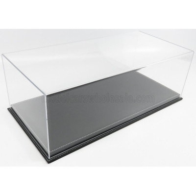 ATLANTIC VETRINA DISPLAY BOX MOLHOUSE BASE IN PELLE NERA - LEATHER BASE BLACK - Lungh.LENGHT cm 51 X Largh.WIDTH cm 24 X Alt.HEI