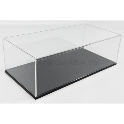 ATLANTIC VETRINA DISPLAY BOX STUTTGART BASE EFFETTO FIBRA DI CARBONIO NERA - CARBON FIBER EFFECT BASE BLACK - Lungh.LENGHT cm 32