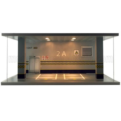 ATLANTIC VETRINA DISPLAY BOX DIORAMA PARCHEGGIO - PARKING - CARS NOT INCLUDED - Lungh.LENGHT cm 68.5 X Largh.WIDTH cm 43.0 X Alt