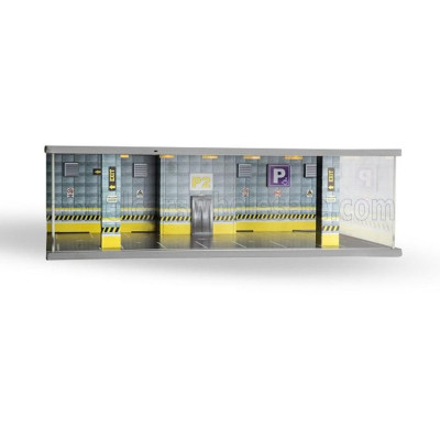 ATLANTIC VETRINA DISPLAY BOX DIORAMA PARCHEGGIO SECONDO PIANO - PARKING P2 YELLOW FLOOR - CARS NOT INCLUDED - Lungh.LENGHT cm 43