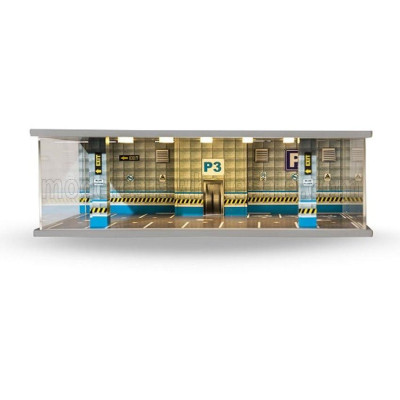 ATLANTIC VETRINA DISPLAY BOX DIORAMA PARCHEGGIO TERZO PIANO - PARKING P3 BLUE FLOOR - CARS NOT INCLUDED - Lungh.LENGHT cm 43.0 X