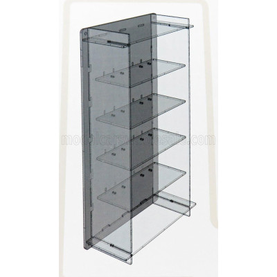 ATLANTIC VETRINA DISPLAY BOX ESPOSITORE - FOR 5 CARS 1/18 Lungh.LENGHT cm 36.8 X Largh.WIDTH cm 12.5 X Alt.HEIGHT cm 70.0 (altez