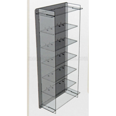 ATLANTIC VETRINA DISPLAY BOX ESPOSITORE - FOR 6 CARS 1/18 Lungh.LENGHT cm 36.8 X Largh.WIDTH cm 12.5 X Alt.HEIGHT cm 82.5 (altez