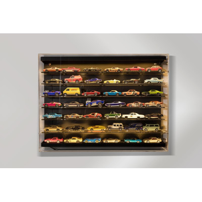 ATLANTIC VETRINA DISPLAY BOX ESPOSITORE - FOR 42 CARS 1/64 Lungh.LENGHT cm 50.0 X Largh.WIDTH cm 8.0 X Alt.HEIGHT cm 37.5 (altez