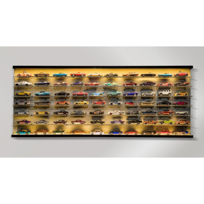 ATLANTIC VETRINA DISPLAY BOX ESPOSITORE - FOR 70 CARS 1/64 Lungh.LENGHT cm 92.0 X Largh.WIDTH cm 8.0 X Alt.HEIGHT cm 37.5 (altez