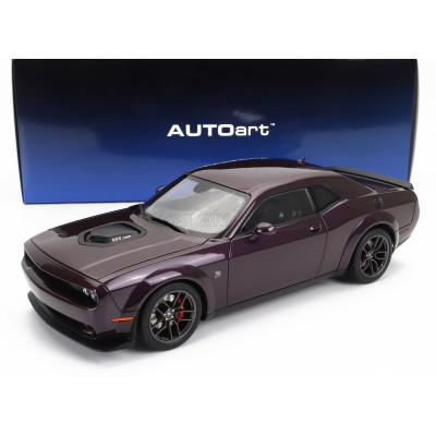 AUTOART DODGE CHALLENGER R/T SCAT PACK WIDEBODY 2022 - HELLRAISIN PURPLE 1/18