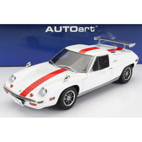 AUTOART LOTUS EUROPA SPECIAL 1975 - THE CIRCUIT WOLF - (HERO) YUYA FUBUKI - MANGA MOVIE - WHITE RED 1/18