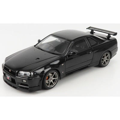 AUTOART NISSAN SKYLINE GT-R (R34) V-SPECII 2001 - BLACK PEARL 1/18
