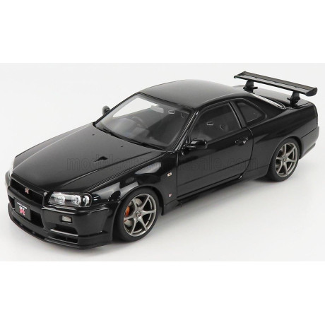 AUTOART NISSAN SKYLINE GT-R (R34) V-SPECII 2001 - BLACK PEARL 1/18