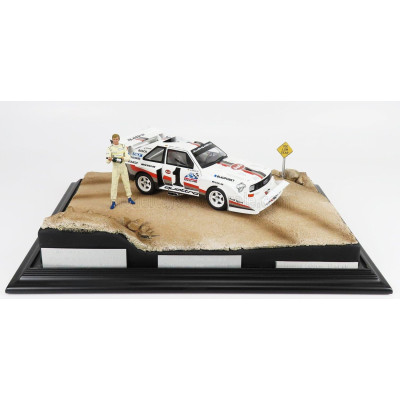 AUTOART AUDI QUATTRO SPORT S1 N 1 WINNER RALLY PIKES PEAK HILL CLIMB 1987 W.ROHRL - WITH FIGURE - YELLOW WHITE RED 1/18