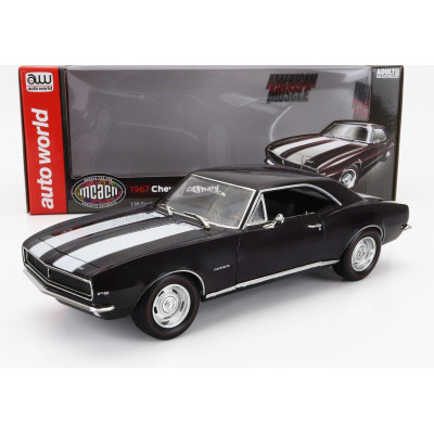 AUTOWORLD CHEVROLET CAMARO Z/28 RS COUPE 1967 - BROWN WHITE 1/18