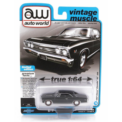 AUTOWORLD CHEVROLET CHEVELLE SS COUPE 1967 - BLACK 1/64