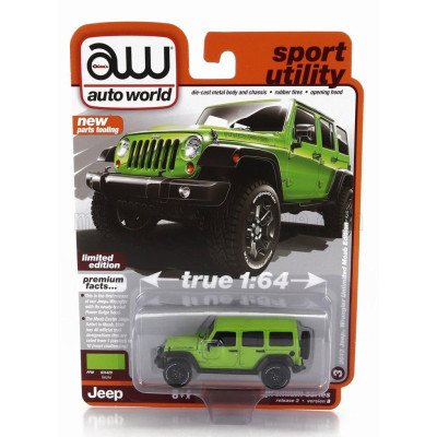 AUTOWORLD JEEP WRANGLER UNLIMITED 2013 - GREEN 1/64