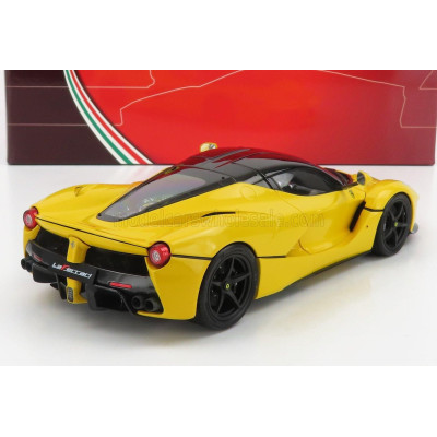 BBR MODELS FERRARI LAFERRARI 2013 - BLACK WHEELS - GIALLO MODENA - YELLOW BLACK 1/18