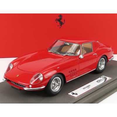 BBR MODELS FERRARI 275 GTB2 COUPE 1966 - CON VETRINA - WITH SHOWCASE - RED 1/18