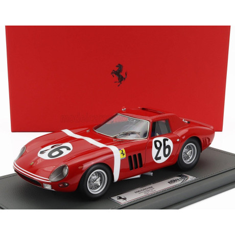 BBR MODELS FERRARI 250 GTO 3.0L V12 TEAM NORTH AMERICAN RACING N.A.R.T. N 26 24h LE MANS 1964 ED HUGUS - JOSE ROSINSKI - CON VET