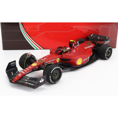 BBR MODELS FERRARI F1-75 TEAM SCUDERIA FERRARI N 55 AUSTRALIAN GP 2022 CARLOS SAINZ - RED 1/18