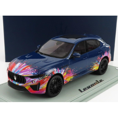 BBR MODELS MASERATI LEVANTE TROFEO 2021 - FUORISERIE EDITION - CON VETRINA - WITH SHOWCASE - BLUE 1/18