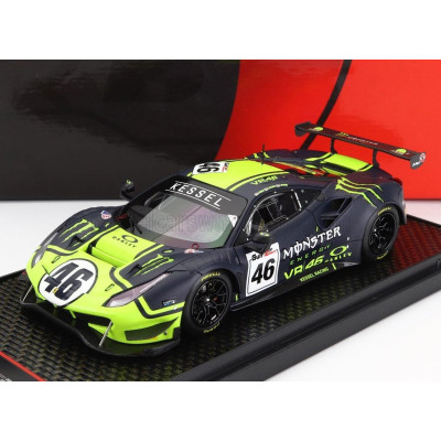 BBR MODELS FERRARI 488 GT3 3.9L TURBO V8 TEAM KESSEL RACING VR46 N 46 12h GULF 2021 VALENTINO ROSSI - LUCA MARINI - A.SALUCCI UC