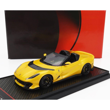 BBR MODELS FERRARI 812 COMPETIZIONE A SPIDER 2022 - BLACK WHEELS - GIALLO TRISTRATO - YELLOW MET 1/43