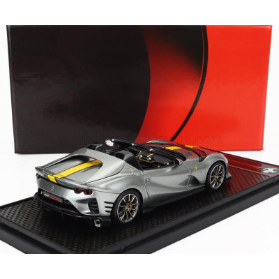 BBR MODELS FERRARI 812 COMPETIZIONE A SPIDER 2022 - GRIGIO COBURN - GREY MET YELLOW 1/43