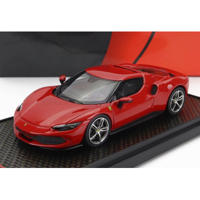 BBR MODELS FERRARI 296 GTB HYBRID 830HP V6 2021 - ROSSO CORSA 322 - RED 1/43