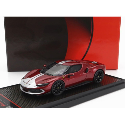 BBR MODELS FERRARI 296 GTB ASSETTO FIORANO 2022 - ROSSO FIORANO - RED MET SILVER 1/43