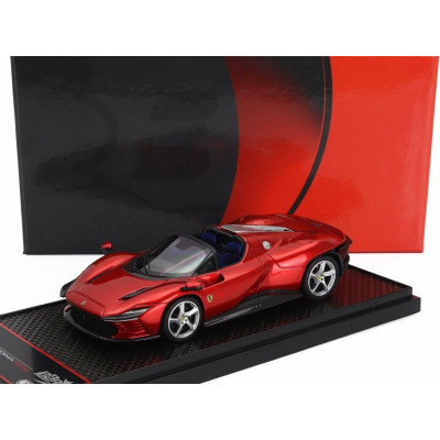 BBR MODELS FERRARI DAYTONA SP3 OPEN ROOF ICONA 2022 - ROSSO METALIZZATO - RED MET 1/43