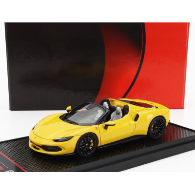 BBR MODELS FERRARI 296 GTS SPIDER 2022 - BLACK WHEELS - GIALLO MODENA - YELLOW 1/43