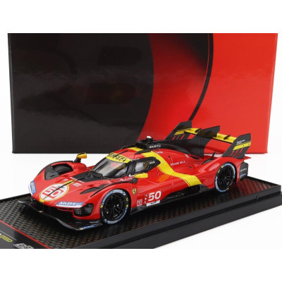 BBR MODELS FERRARI 499P 3.0L TURBO V6 TEAM FERRARI AF CORSE N 50 LAUNCH EDITION 2022 - RED YELLOW BLACK 1/43