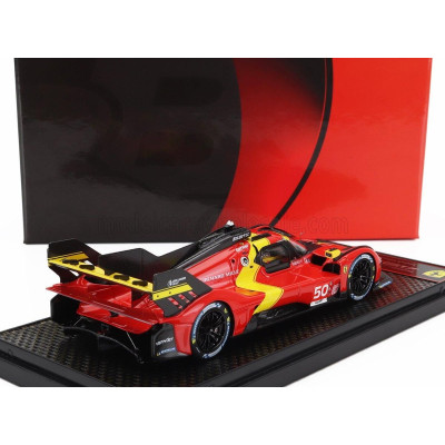 BBR MODELS FERRARI 499P 3.0L TURBO V6 TEAM FERRARI AF CORSE N 50 LAUNCH EDITION 2022 - RED YELLOW BLACK 1/43
