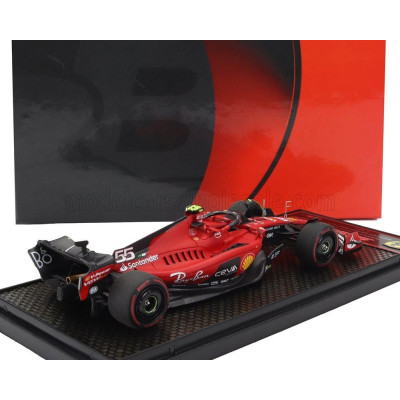 BBR MODELS FERRARI F1  SF-23 TEAM SCUDERIA FERRARI N 55 4th BAHRAIN GP 2023 CARLOS SAINZ - RED BLACK 1/43