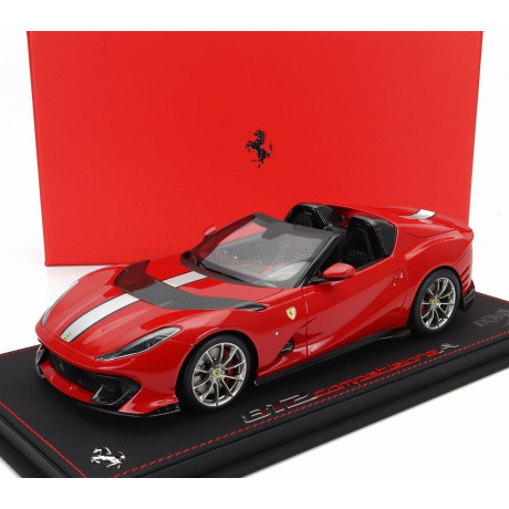 BBR MODELS FERRARI 812 COMPETIZIONE A SPIDER 2022 - CON VETRINA - WITH SHOWCASE - ROSSO CORSA 322 - RED 1/18