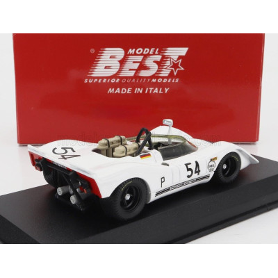 BEST MODEL PORSCHE 908/02 SPIDER N 54 6h BRANDS HATCH 1969 G.MITTER - U.SCHUTZ - WHITE RED 1/43