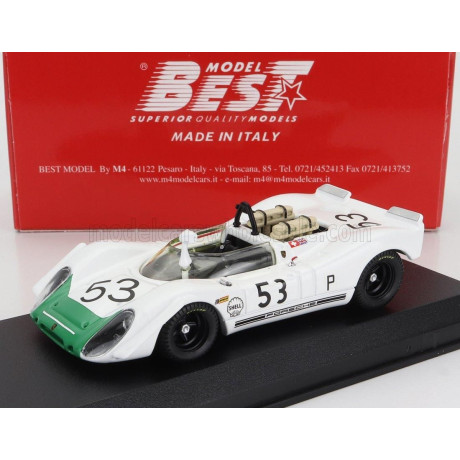 BEST MODEL PORSCHE 908/2 SPIDER N 53 WINNER 6h BRANDS HATCH 1969 J.SIFFERT - B.REDMAN - WHITE GREEN 1/43