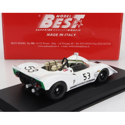 BEST MODEL PORSCHE 908/2 SPIDER N 53 WINNER 6h BRANDS HATCH 1969 J.SIFFERT - B.REDMAN - WHITE GREEN 1/43