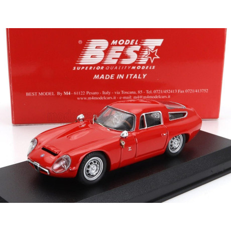 BEST MODEL ALFA ROMEO GIULIA TZ COUPE PROVA 1963 - RED 1/43