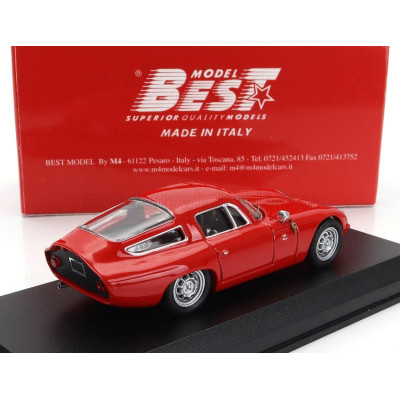 BEST MODEL ALFA ROMEO GIULIA TZ COUPE PROVA 1963 - RED 1/43