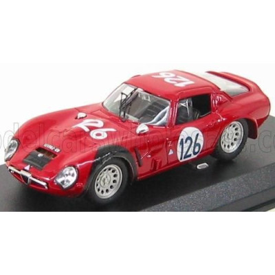 BEST MODEL ALFA ROMEO TZ2 N 126 TARGA FLORIO 1966 PINTO - TODARO - RED 1/43